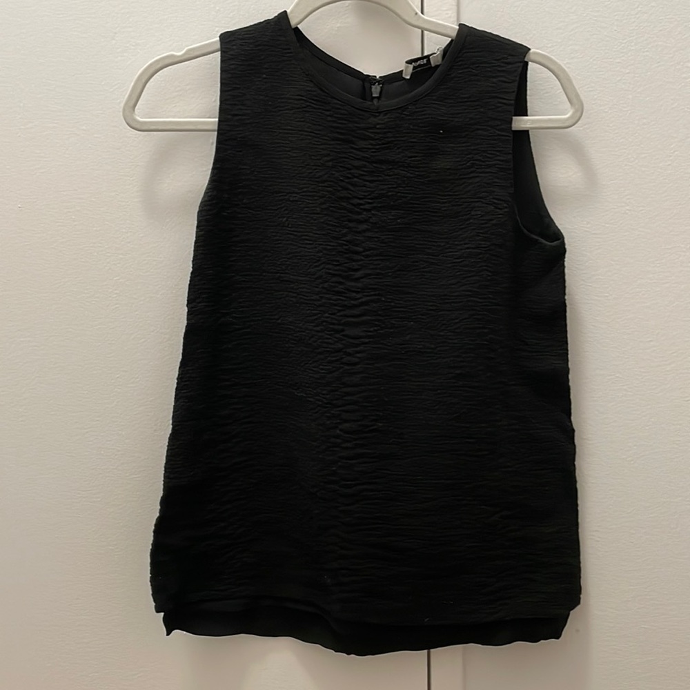 Vince Black Textured Blouse